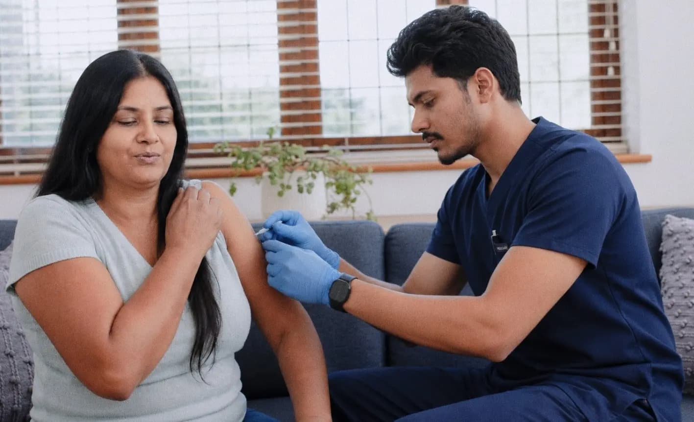 Injection administration at home